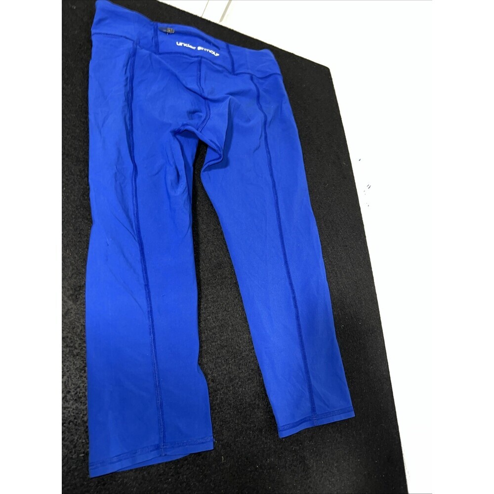 Under Armour Size XS Short Compression Cropped Side Pocket Athletic Pants Blue - Picture 2 of 3